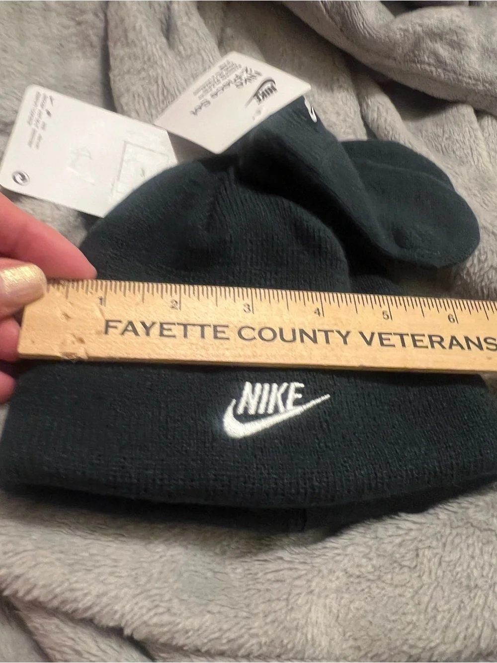 Nike Dark Navy, Infant, 2 Piece Knit Hat & Mittens, new with tags - Picture 7 of 8